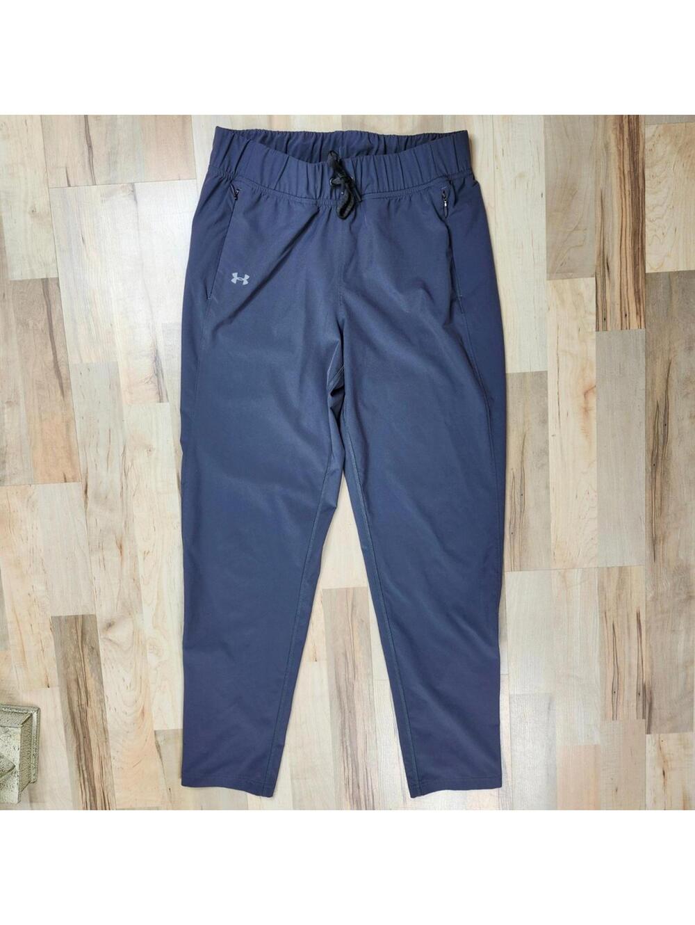 Under Armour Gray Joggers Zippered Pockets Fitted Athletic Pants Women's Small